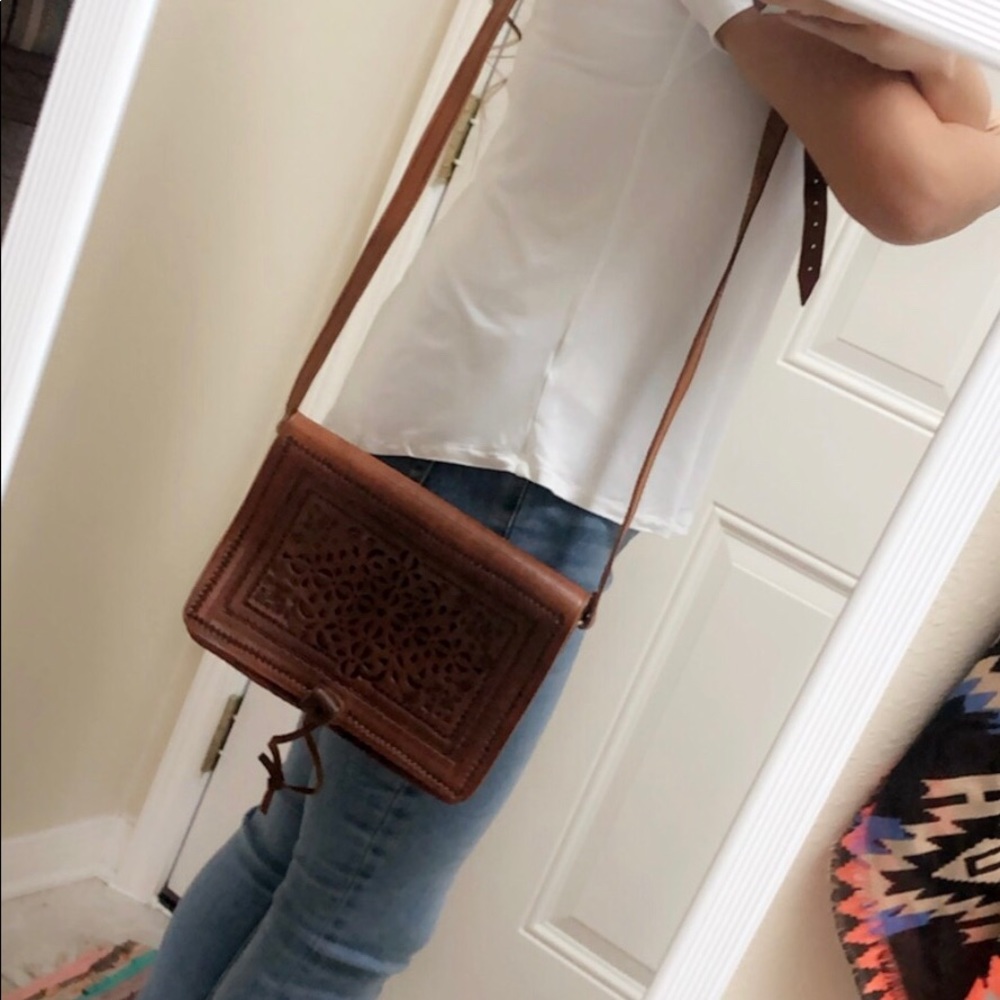 Handmade Leather  Moroccan Crossbody Bag
